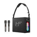HiFuture MusicBox Bluetooth 100W TWS Çift Mikrofonlu Taşınabilir Karaoke Sistemi Kablosuz Hoparlör Siyah - Görsel 6