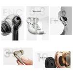 HiFuture SonicAIR Kablosuz Bluetooth 5.4 IPX5 Su Geçirmez ENC 4 Mikrofonlu TWS Kulak İçi Kulaklık Gold - Görsel 2